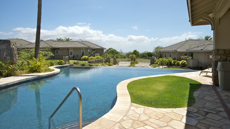 Lounge by the infinity edge pool