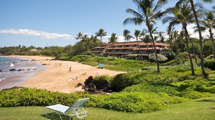 Overlooking Makena Surf's beach